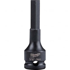 Milwaukee Tool - Impact Hex & Torx Bit Sockets Drive Size (Inch): 3/8 Hex Size (mm): 8.0 - Eagle Tool & Supply