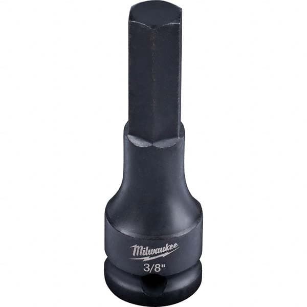 Milwaukee Tool - Impact Hex & Torx Bit Sockets Drive Size (Inch): 3/8 Hex Size (Inch): 3/8 - Eagle Tool & Supply