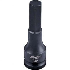 Milwaukee Tool - Impact Hex & Torx Bit Sockets Drive Size (Inch): 3/8 Hex Size (Inch): 3/8 - Eagle Tool & Supply