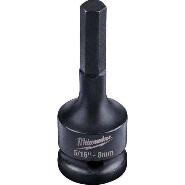 Milwaukee Tool - Impact Hex & Torx Bit Sockets Drive Size (Inch): 1/2 Hex Size (mm): 8.0 - Eagle Tool & Supply