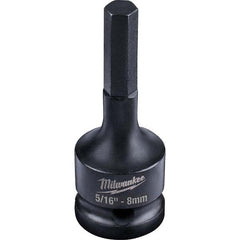 Milwaukee Tool - Impact Hex & Torx Bit Sockets Drive Size (Inch): 1/2 Hex Size (mm): 8.0 - Eagle Tool & Supply