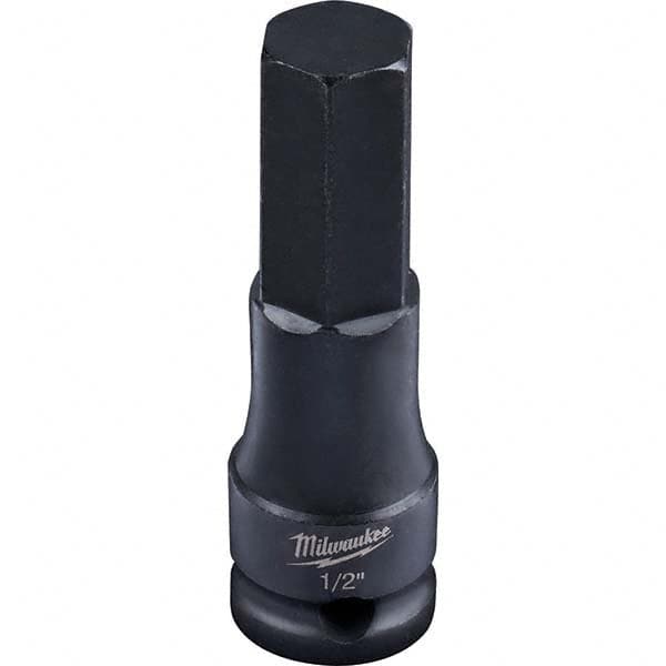 Milwaukee Tool - Impact Hex & Torx Bit Sockets Drive Size (Inch): 3/8 Hex Size (Inch): 1/2 - Eagle Tool & Supply