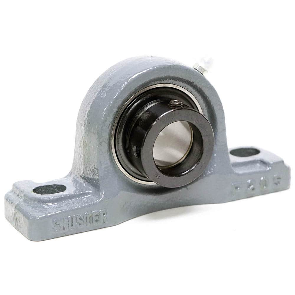 Shuster - NAPL207-23, 1-7/16" ID, 167mm OAL x 91mm OAH51.1mm Wide, Ball Bearing Pillow Block - Exact Industrial Supply