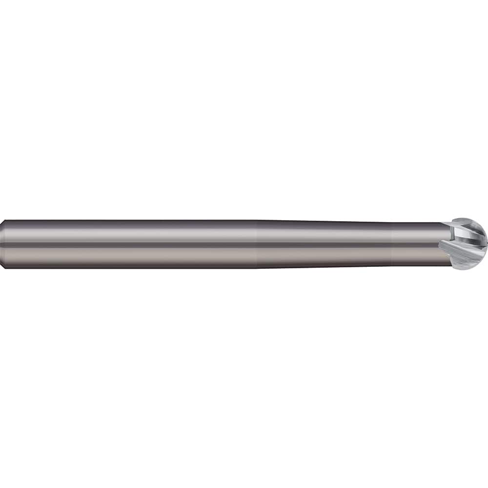 Micro 100 - 1/2" Diam 220° Wrap Angle 0.4" LOC 4-Flute Uncoated Undercut End Mill - Exact Industrial Supply