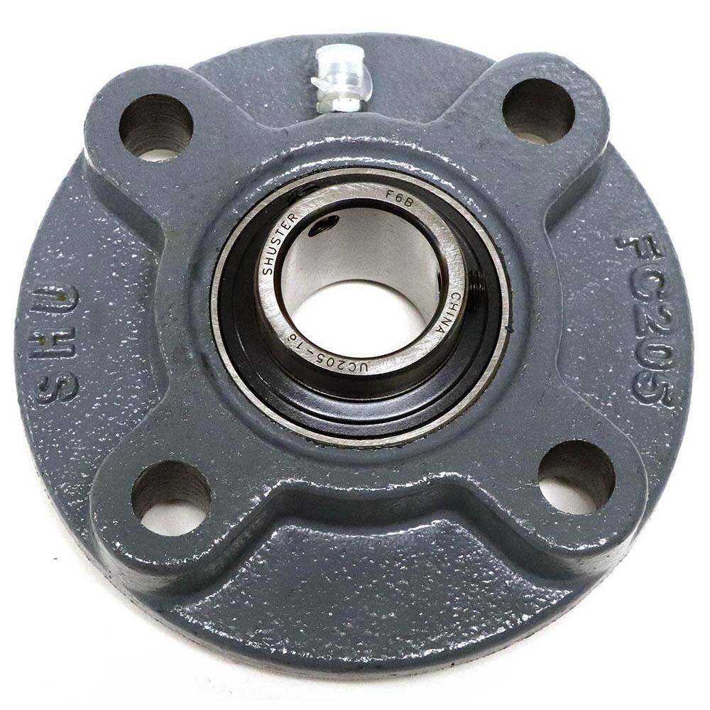 Shuster - UCFC205-16, 1" ID, 115mm OAL x 115mm OAH35.7mm Wide, 4-Bolt Round Flanged Bearing Unit - Exact Industrial Supply