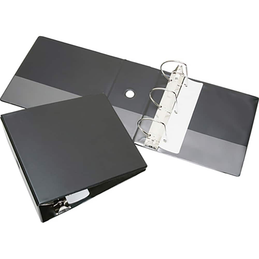 Ability One - Ring Binders; Binder Type: 3 Hole Binder ; Capacity: 5" ; Color: Black ; Material: Vinyl ; Size: 8-1/2 x 11 - Exact Industrial Supply