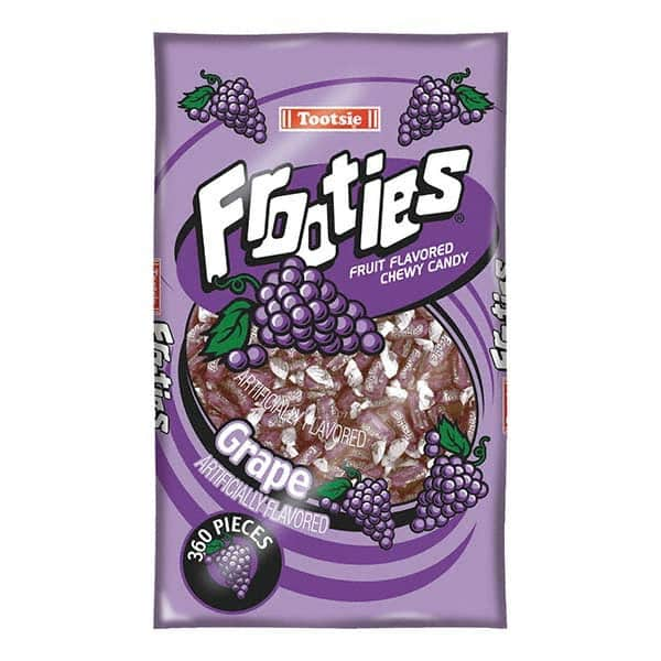 Tootsie Roll - Snacks, Cookies, Candy & Gum Breakroom Accessory Type: Candy Breakroom Accessory Description: Frooties, Grape, 38.8oz Bag, 360 Pieces/Bag - Eagle Tool & Supply