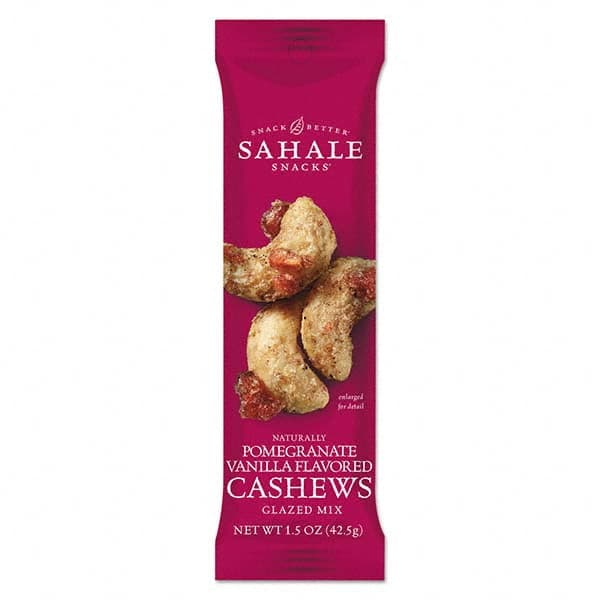 Sahale Snacks - Snacks, Cookies, Candy & Gum Breakroom Accessory Type: Nuts Breakroom Accessory Description: Glazed Mixes, Cashew Pom Vanilla, 1.5 oz, 18/Carton - Eagle Tool & Supply