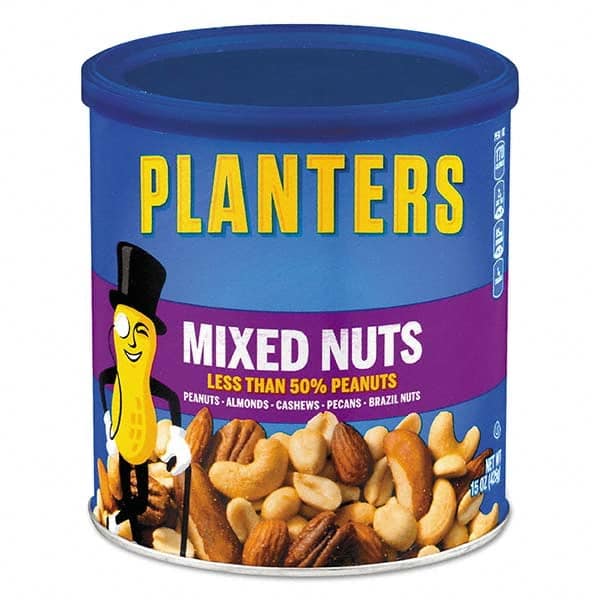 Planters - Snacks, Cookies, Candy & Gum Breakroom Accessory Type: Nuts Breakroom Accessory Description: Mixed Nuts, 15 oz Can - Eagle Tool & Supply