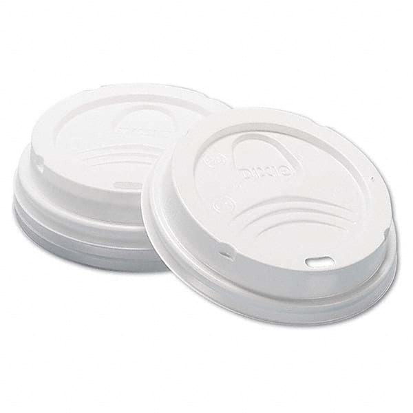 Dixie - Dome Hot Drink Lids, 8 oz Cups, White, 100/Sleeve, 10 Sleeves/Carton - Eagle Tool & Supply