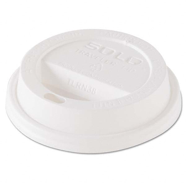 DART - Traveler Dome Hot Cup Lid, Fits 8 oz Cups, White, 100/Pack, 10 Packs/Carton - Eagle Tool & Supply