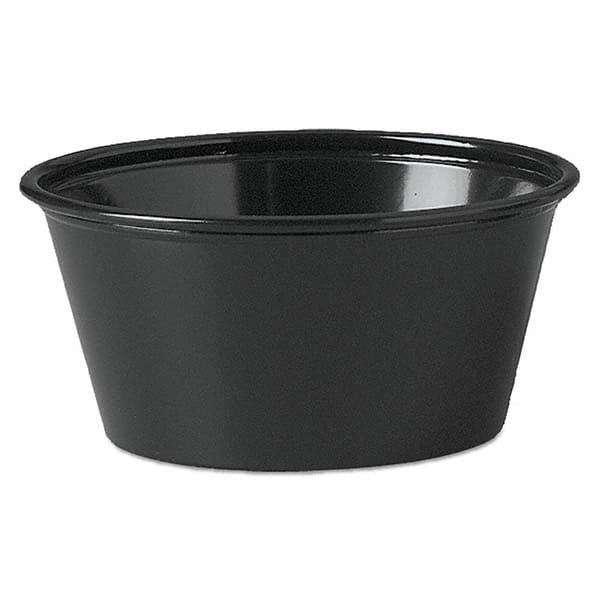 DART - Plastic Souffle Portion Cups, 3 1/4 oz, Black, 250/Bag, 2500/Carton - Eagle Tool & Supply