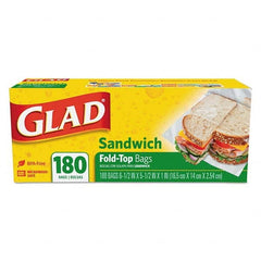 Glad - Reclosable Food & Sandwich Bags Volume Capacity: 1 Gal. Width (Inch): 6-1/2 - Eagle Tool & Supply