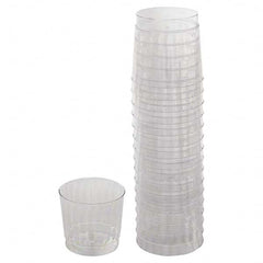 WNA - Classicware Tumblers, 9 oz, Plastic, Clear, Rocks Glass, 16/Bag, 15 Bag/Carton - Eagle Tool & Supply