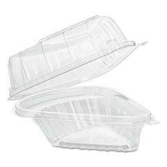 DART - Showtime Clear Hinged Containers, Pie Wedge, 6 2/3 oz, Plastic, 125/PK, 2 PK/CT - Eagle Tool & Supply