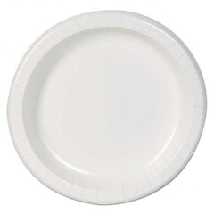 Dixie Basic - Basic Paper Dinnerware, Plates, White, 8.5" Diam, 125/Pack, 4/Carton - Eagle Tool & Supply