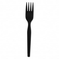 Dixie - SmartStock Plastic Cutlery Refill, Forks, 6", Black, 40/Pack, 24 Packs/CT - Eagle Tool & Supply