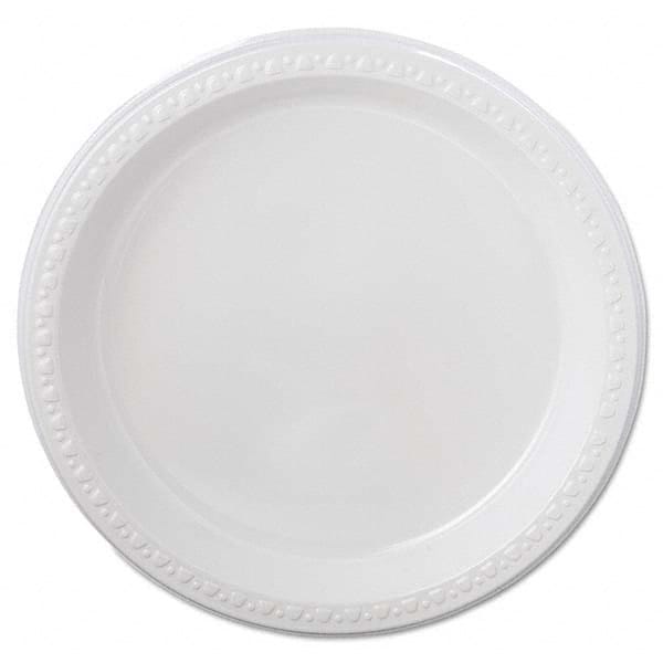 Chinet - Heavyweight Plastic Plates, 9" Diam, White, 125/Pack, 4 Packs/CT - Eagle Tool & Supply