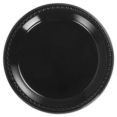 Chinet - Heavyweight Plastic Plates, 10-1/4", Black, Round - Eagle Tool & Supply