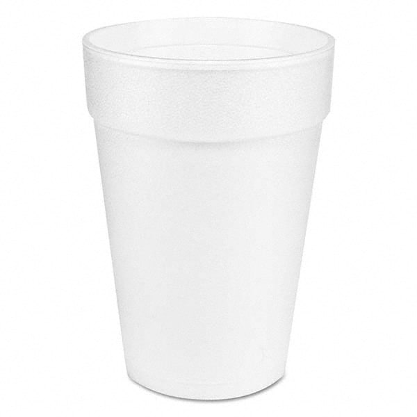 DART - Large Foam Drink Cup, 14 oz, Hot/Cold, White, 25/Bag, 40 Bags/Carton - Eagle Tool & Supply