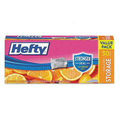 Hefty - Reclosable Food & Sandwich Bags Volume Capacity: 1 Gal. Width (Inch): 2-1/2 - Eagle Tool & Supply