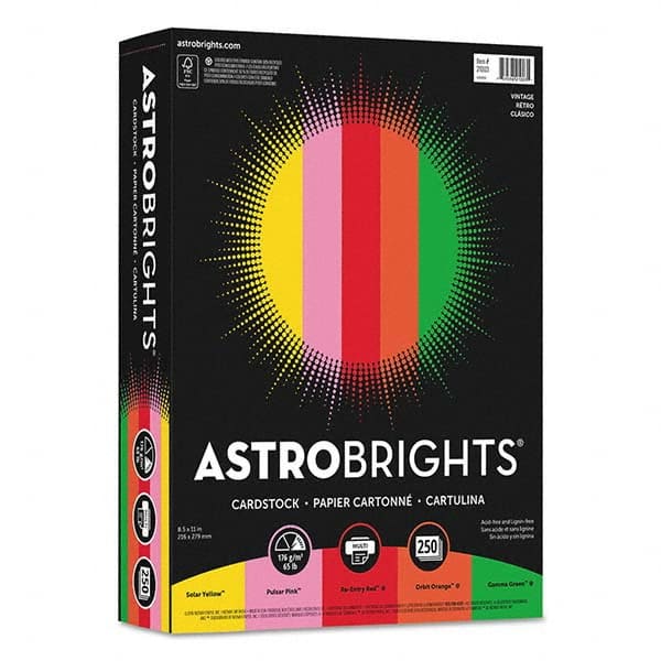 Astrobrights - Office Machine Supplies & Accessories Office Machine/Equipment Accessory Type: Card Stock For Use With: Copiers; Inkjet Printers; Laser Printers - Eagle Tool & Supply