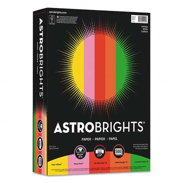 Astrobrights - Office Machine Supplies & Accessories Office Machine/Equipment Accessory Type: Copy Paper For Use With: Copiers; Inkjet Printers; Laser Printers - Eagle Tool & Supply