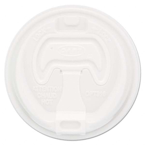 DART - Optima Reclosable Lid, 12-24 oz Foam Cups, White, 100/Bag - Eagle Tool & Supply