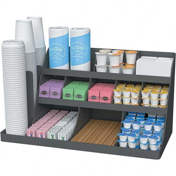 Mind Reader - Condiments & Dispensers Breakroom Accessory Type: Condiment Dispenser Breakroom Accessory Description: Extra Large Coffee Condiment and Accessory Organizer - Eagle Tool & Supply