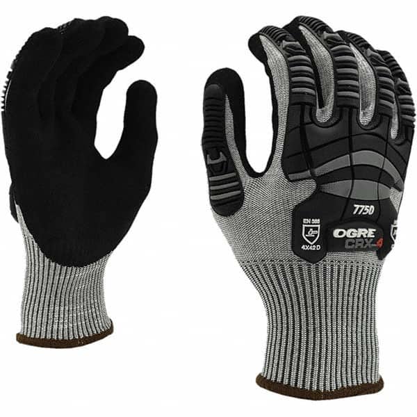Cordova - Size M (8), ANSI Cut Lvl A4, ANSI Puncture Lvl 4, ANSI Abrasion Lvl 6, Nitrile Coated Cut & Puncture Resistant Gloves - Eagle Tool & Supply