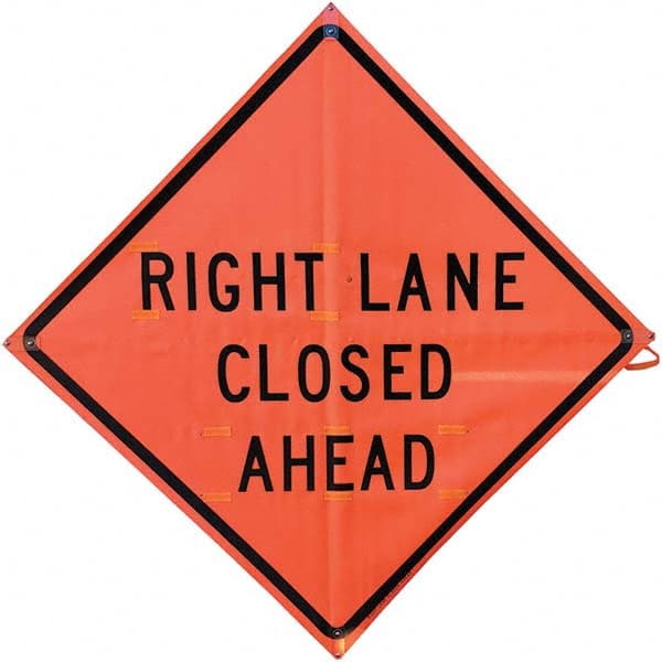 VizCon - "Men Working," 48" Wide x 48" High Vinyl Construction Roadway Sign - Eagle Tool & Supply