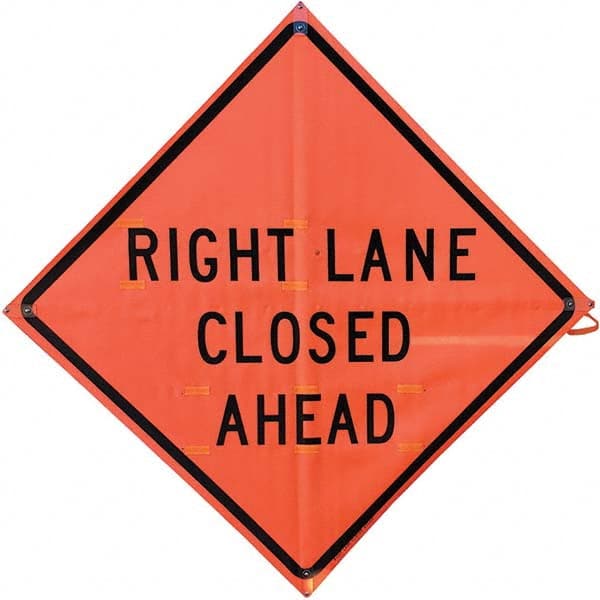 VizCon - "Workers Ahead," 36" Wide x 36" High Vinyl Construction Roadway Sign - Eagle Tool & Supply