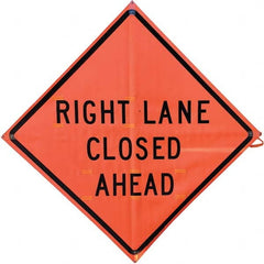 VizCon - "Road Work Ahead," 36" Wide x 36" High Vinyl Construction Roadway Sign - Eagle Tool & Supply