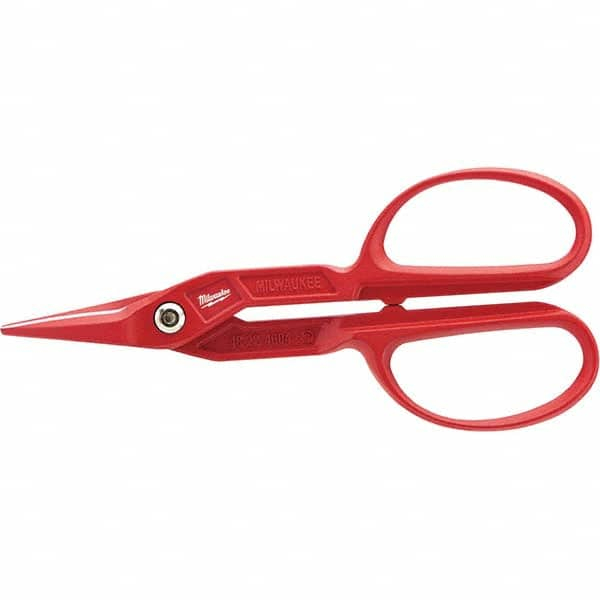 Milwaukee Tool - Snips Snip Type: Tinner's Snip Cut Direction: Straight - Eagle Tool & Supply