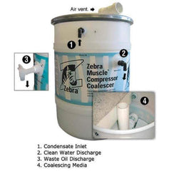 Zebra Skimmers - Oil & Water Filters & Separators Pipe Size: 0.5 (Inch) End Connections: Socket & Spigot - Eagle Tool & Supply