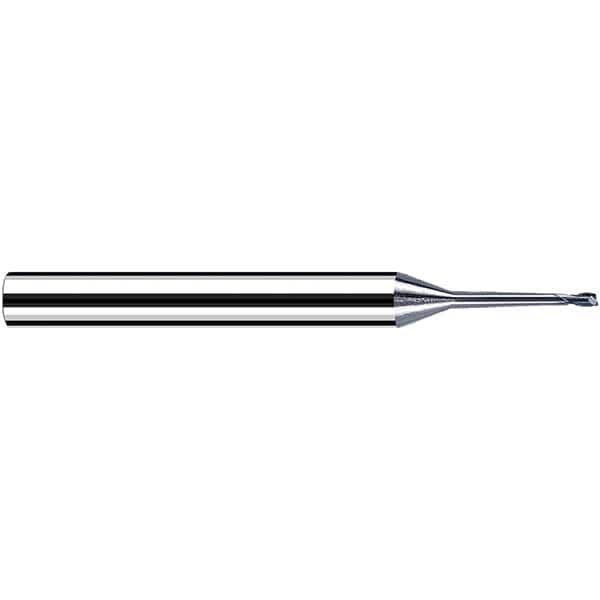 Fraisa - 0.6mm Diam 2 Flute Solid Carbide 0.1mm Corner Radius End Mill - Eagle Tool & Supply