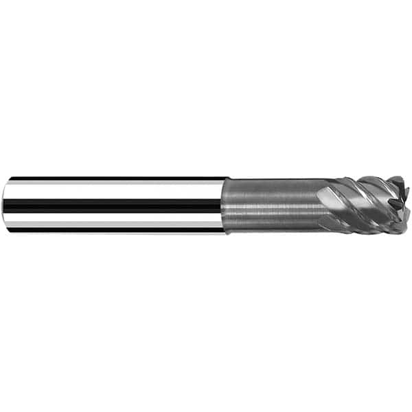 Fraisa - 10mm Diam 4 Flute Solid Carbide 0.5mm Corner Radius End Mill - Eagle Tool & Supply