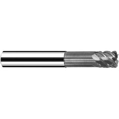 Fraisa - 4mm Diam 4 Flute Solid Carbide 0.5mm Corner Radius End Mill - Eagle Tool & Supply