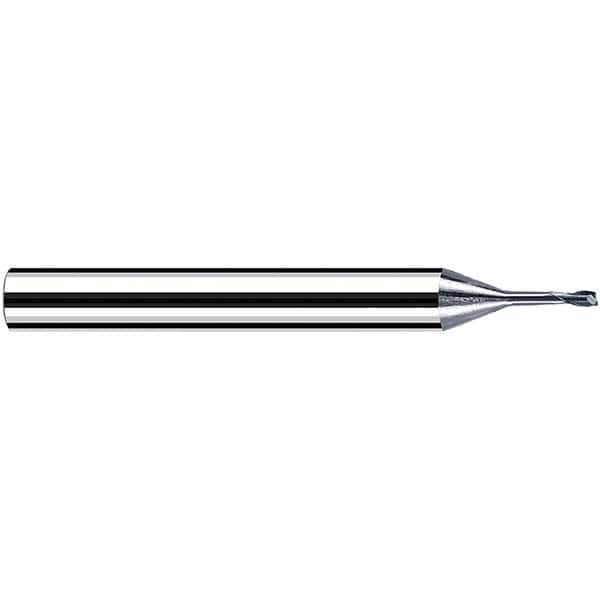 Fraisa - 0.6mm Diam 2 Flute Solid Carbide 0.1mm Corner Radius End Mill - Eagle Tool & Supply