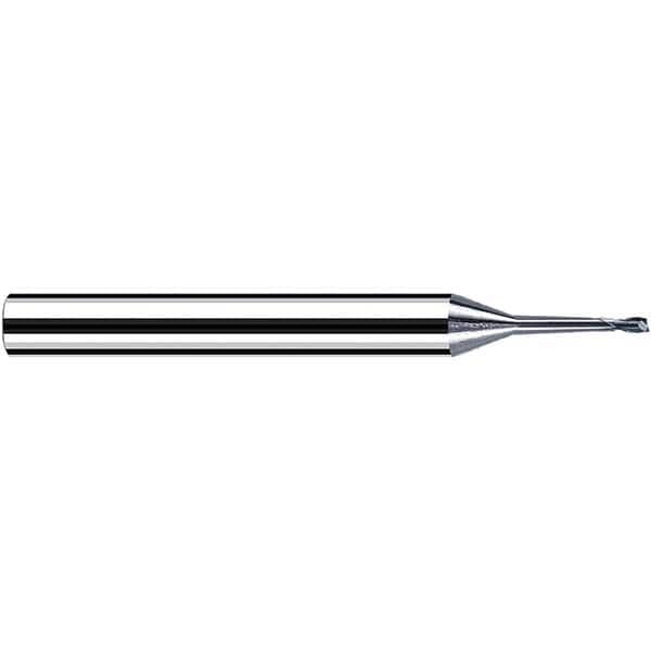 Fraisa - 0.6mm Diam 2 Flute Solid Carbide 0.1mm Corner Radius End Mill - Eagle Tool & Supply