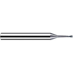 Fraisa - 0.6mm Diam 2 Flute Solid Carbide 0.1mm Corner Radius End Mill - Eagle Tool & Supply