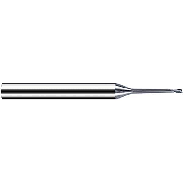 Fraisa - 0.6mm Diam 2 Flute Solid Carbide 0.1mm Corner Radius End Mill - Eagle Tool & Supply