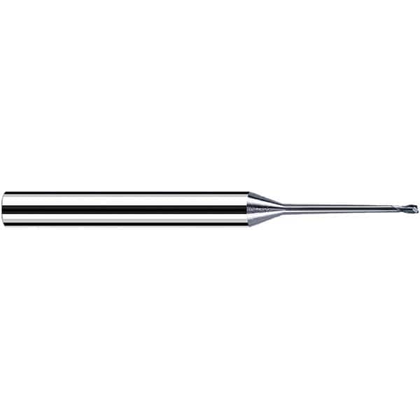 Fraisa - 0.6mm Diam 2 Flute Solid Carbide 0.1mm Corner Radius End Mill - Eagle Tool & Supply