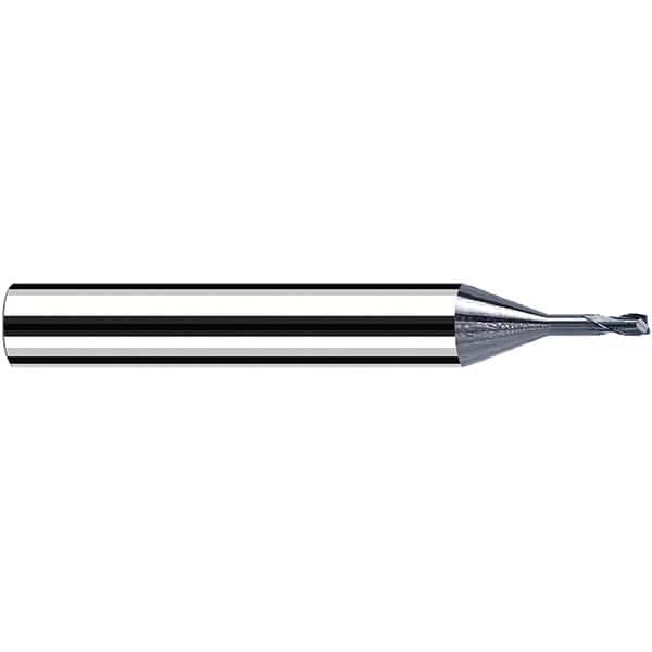 Fraisa - 0.5mm Diam 2 Flute Solid Carbide 0.1mm Corner Radius End Mill - Eagle Tool & Supply