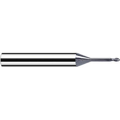 Fraisa - 0.2mm Diam, 0.2mm LOC, 2 Flute Solid Carbide Ball End Mill - Eagle Tool & Supply