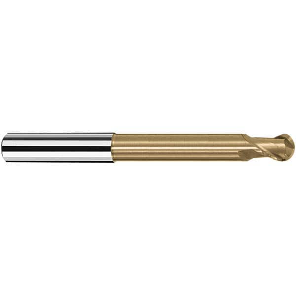 Fraisa - 10mm Diam, 11mm LOC, 2 Flute Solid Carbide Ball End Mill - Eagle Tool & Supply