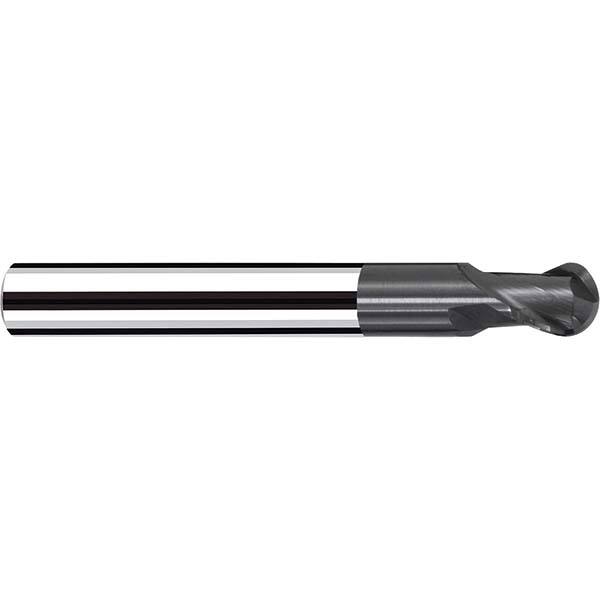 Fraisa - 3/16" Diam, 3/16" LOC, 2 Flute Solid Carbide Ball End Mill - Exact Industrial Supply