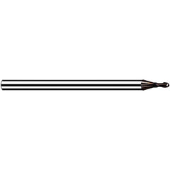 Fraisa - 0.6mm Diam, 0.72mm LOC, 2 Flute Solid Carbide Ball End Mill - Eagle Tool & Supply