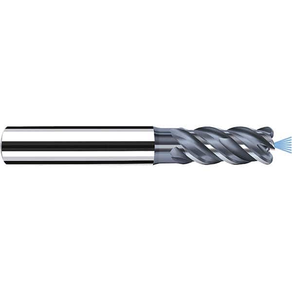 Fraisa - 3/8" Diam 4 Flute Solid Carbide 0.06" Corner Radius End Mill - Eagle Tool & Supply