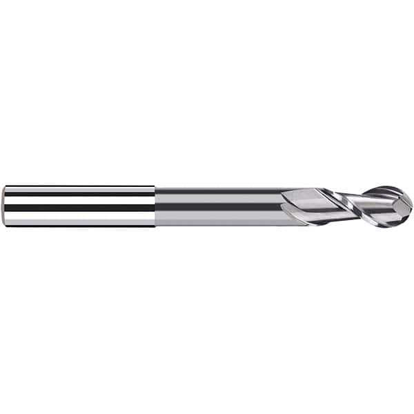 Fraisa - 8mm Diam, 16mm LOC, 2 Flute Solid Carbide Ball End Mill - Eagle Tool & Supply